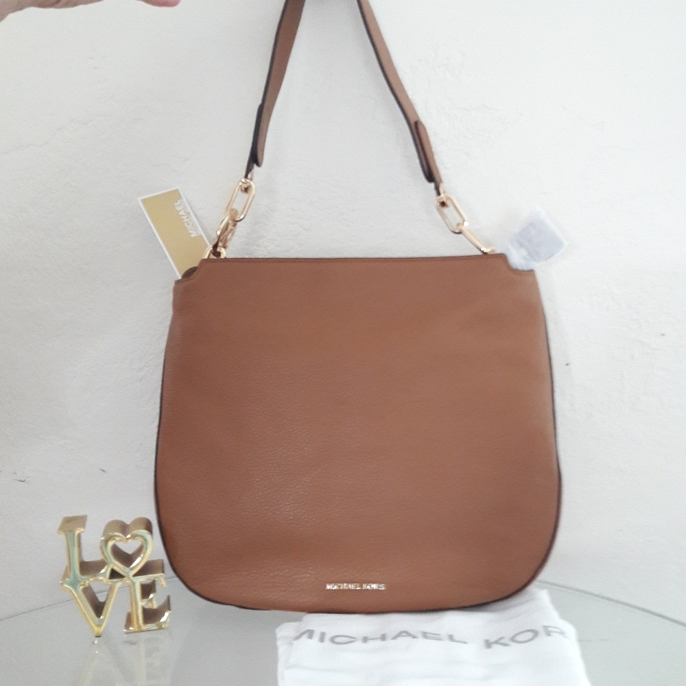 NWT MICHAEL KORS LEATHER FULTON LARGE HOBO BAG
